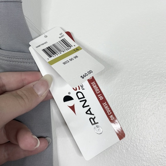 NWT Grand Slam Golf Shorts Gray Stretch Sz. 14 UPF 50 - Picture 3 of 9